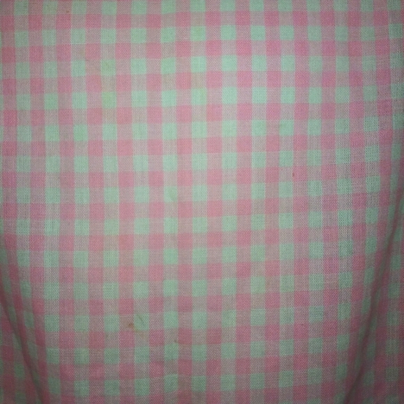 Vintage 1920-30's Toddler's Pink & White Gingham Handmade Dropped Waist Dress - Picture 4 of 13